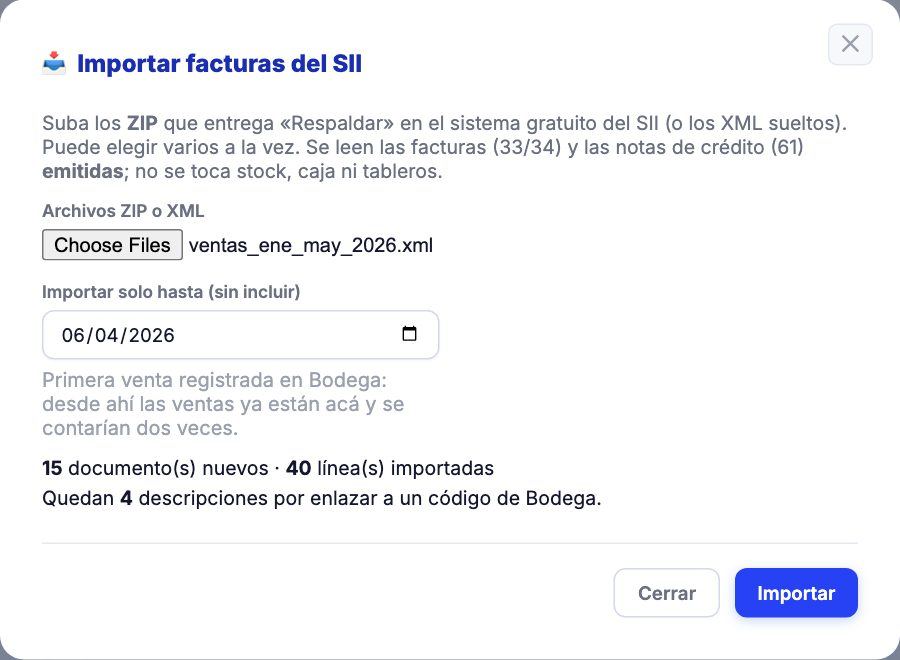 Resultado de la importación