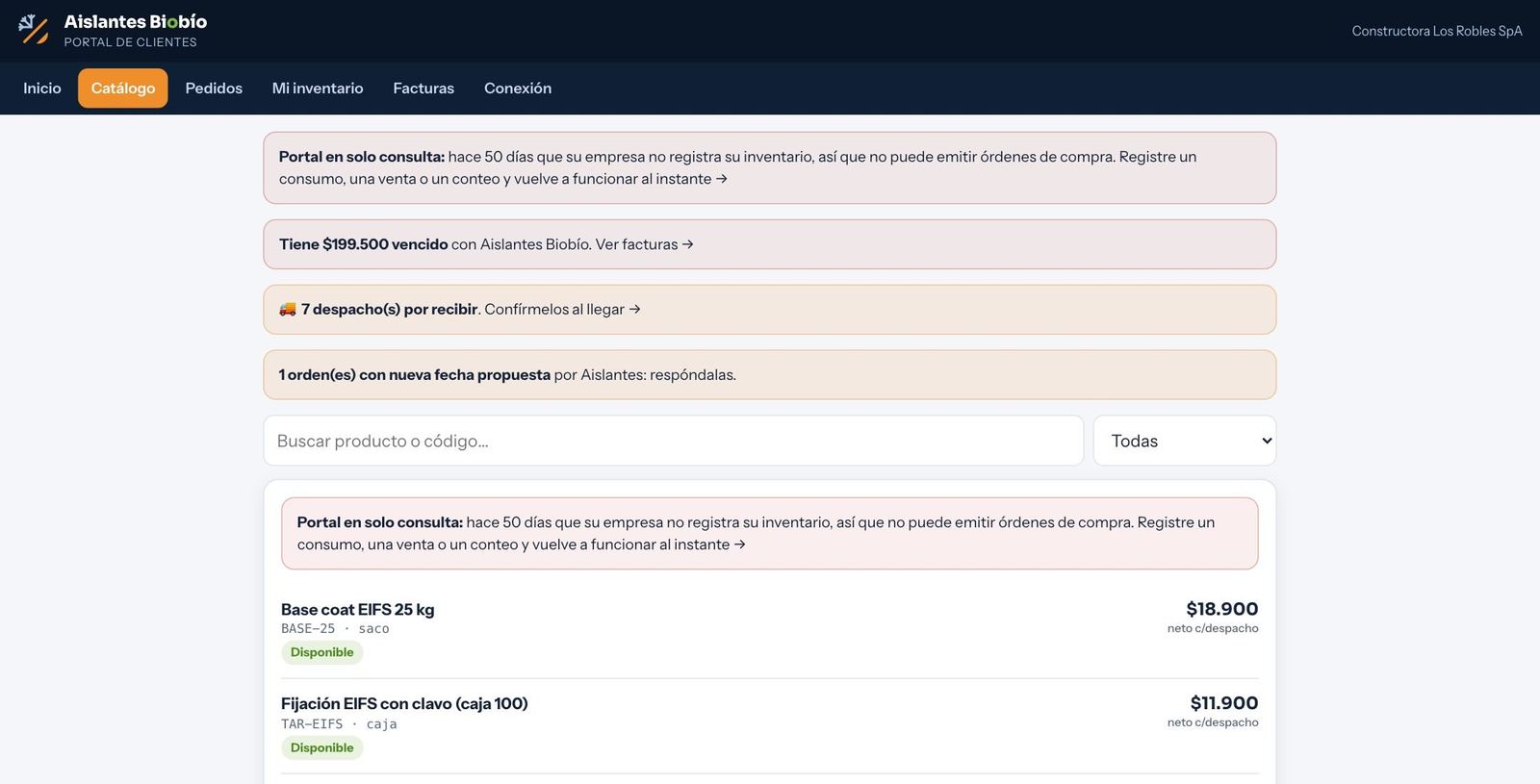 Portal en solo consulta