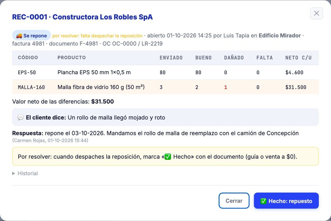 Reclamo respondido