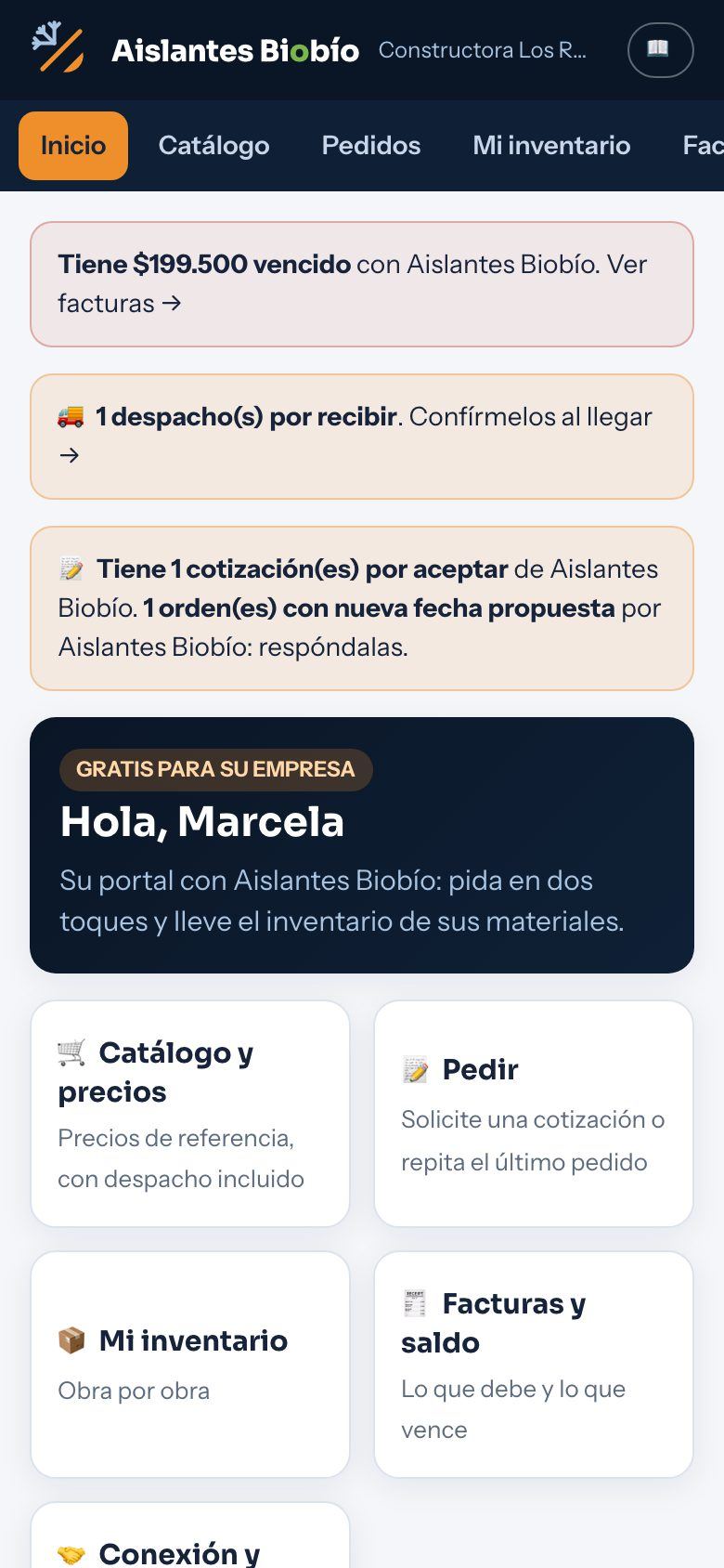 Portal en el celular