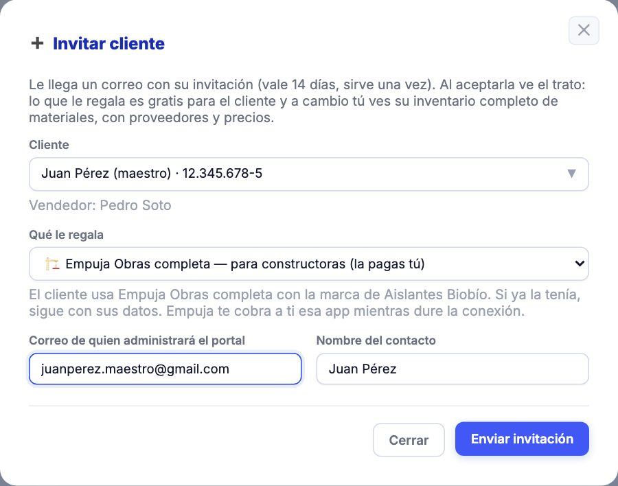 Regalar Empuja Obras
